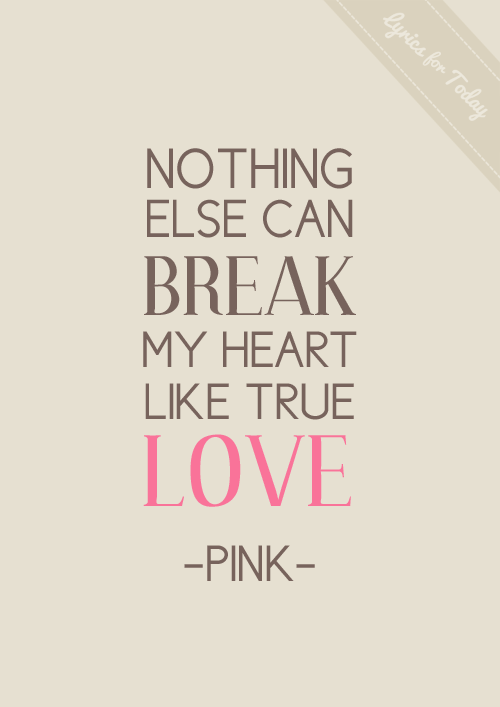 Pink True Love Lyrics 