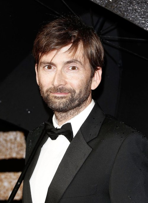  David Tennant in the rain on the red carpet - at the BFI London Film Festival awards in 2016 