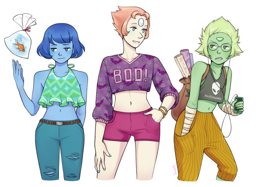 eunnieboo:crop top crew: the aualso tall peridot bc these drawings are old ᕕ( ᐛ )ᕗ