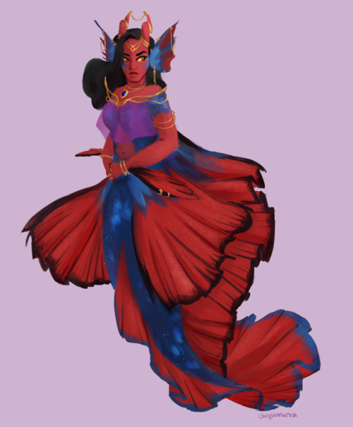 Kicking off Mermay with a betta-inspired Ruby of the Sea I won’t be doing a drawing 