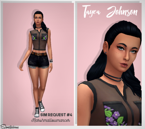 Sim Request 4 ^.^Hey everybody! Here is the fourth sim from my sim request post! I hope you enjoy yo