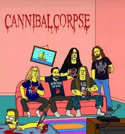 hellofmetal:  Cannibal Corspe at the Simpsons 