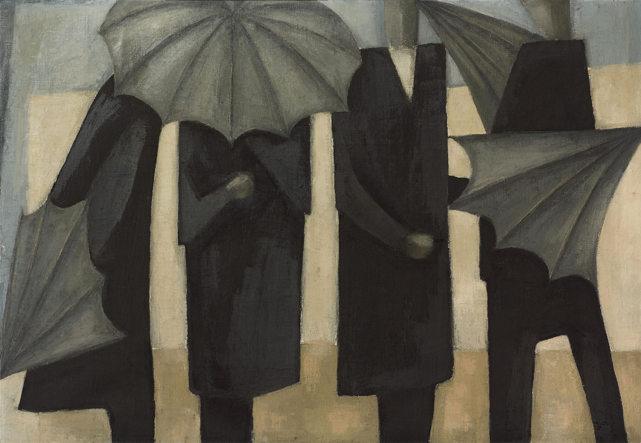 inland-delta:  Peter Herkenrath, Umbrellas 1, 1951.  