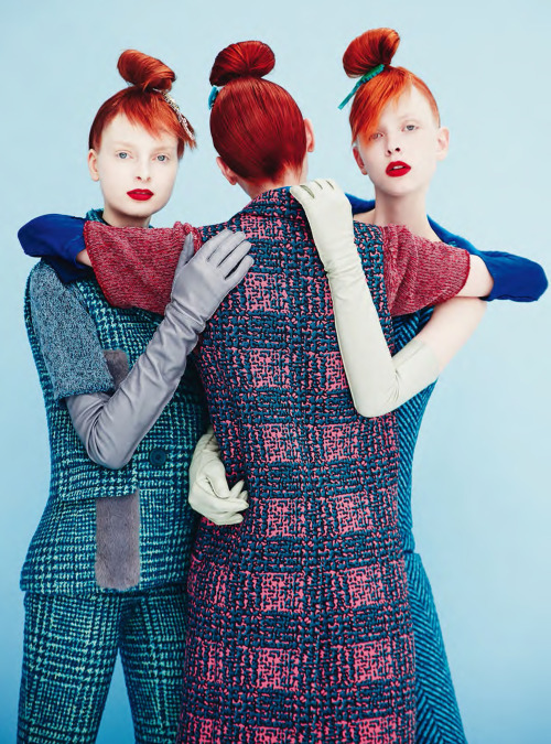 andreasanterini:Dani Witt, Dasha Gold and Lera Tribel in “The Collections” / Photographed by Erik 