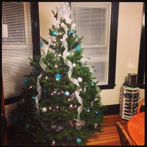 My first real tree in my own place #grownup #christmas #boston