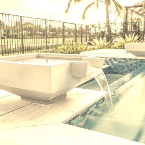 Modern Pool MiamiLarge Modern Rectangular Infinity Hot Tub Idea For The Backyard