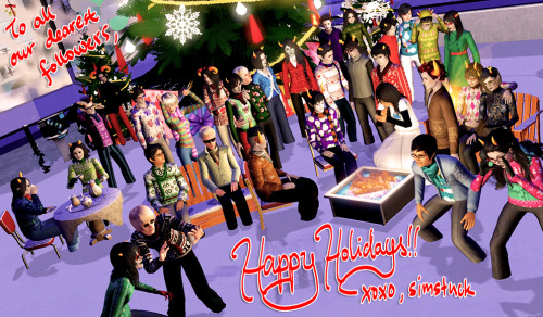 Happy Holidays from simstuck!! We hope you all have a great holiday season. &lt;3 Also, some of 