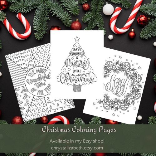 Decided to do something fun for Christmas ☺️ Here are some coloring pages available now in my Etsy s