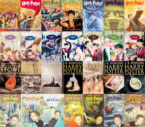 mydraco:  different Harry Potter book covers around the world 
