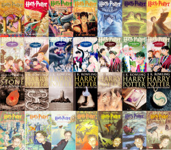 mydraco:  different Harry Potter book covers