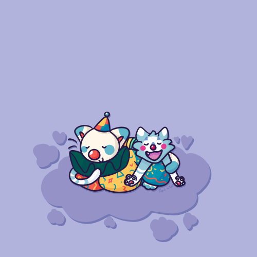 When Your Two Clown Cats Become Best Friends:]
