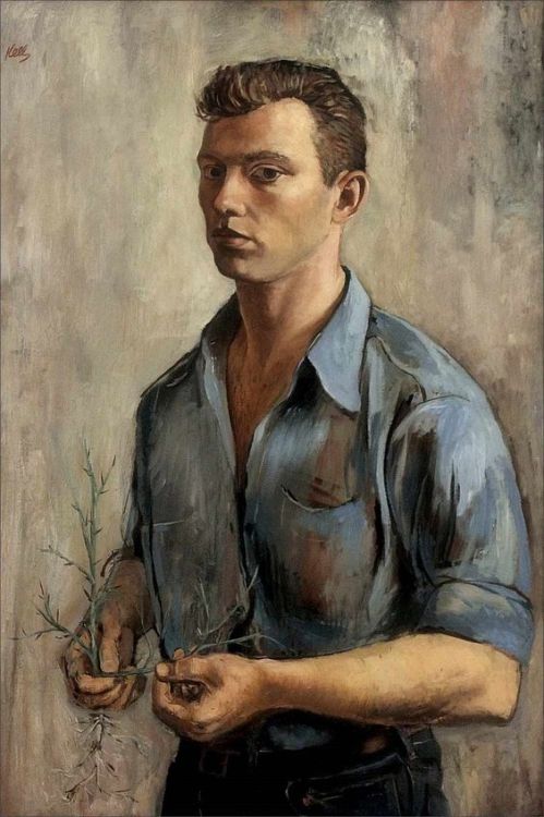 schiebermuetzeblr-blog: Ellsworth Kelly · Self Portrait with Thorn · 1947 · Unknown location  