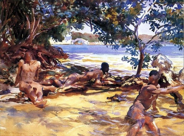 Passareltemps:john Singer Sargent, The Bathers (1917).