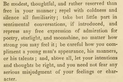 nevver:Advice to Young Ladies on their Duties and Conduct in Life, T.S. Arthur, 1849