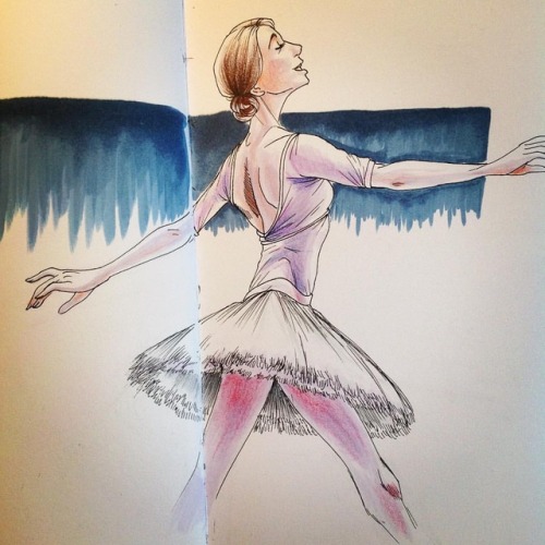 medovukha: Inked and coloured. #sketch #drawing #ballerina #dancer #ballet #zakharova #svetlanazakha