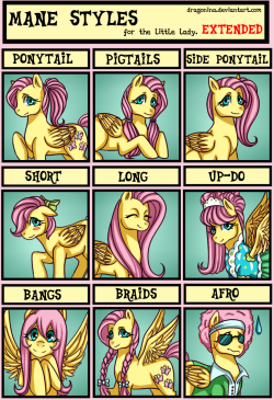 madame-fluttershy:  24 Mane Styles For Fluttershy