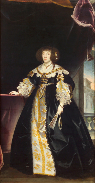 history-of-fashion:ab. 1640 Frans Luycx - Archduchess Cecilia Renata of Austria, Queen of Poland(Kun