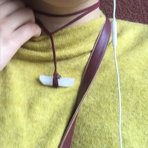 tahreza: tahreza: i miss march also by the way this is the necklace that i made from leather string 
