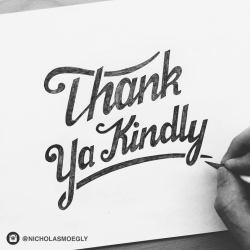 type-lover:  By Nicholas Moegly. Follow @nicholasmoegly on Instagram for more hand lettering.