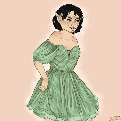 Merrill In A Pretty Dress Cause Why Not.