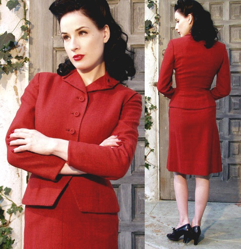 queenofburlesque:  Dita Modelling Vintage Clothes 