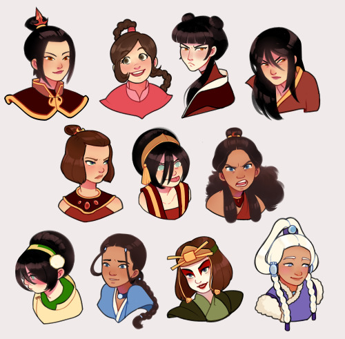 quixoticprince:I’m thriving in this ATLA renaissance So I did some face studies of my fav