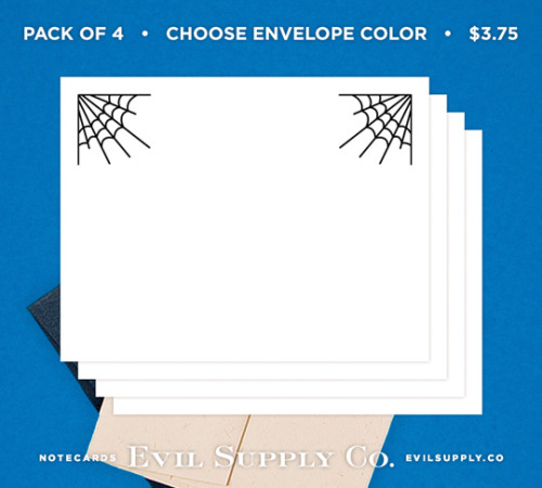 Spiderweb notecards (set of 4 with envelopes, $3.75)“Will you come over for tea? It is flavored with