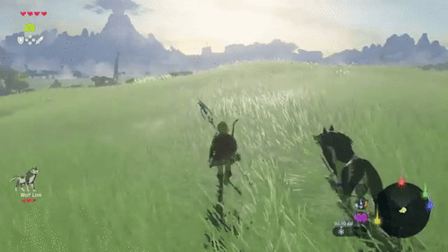 rito-down-bed:link and wolf link going for a strollgif is mine!