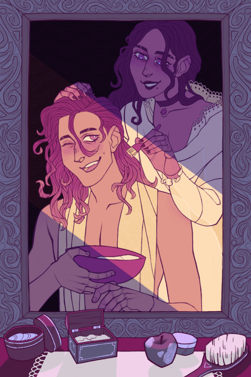 hehearse:comm for ostap_the_blue on twitter based on her hc that yennefer helps dandelion with dying