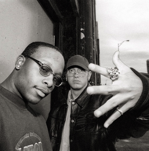 90shiphopraprnb:Royce da 5'9’’ and Eminem | NYC 1998 | by Chi Modu