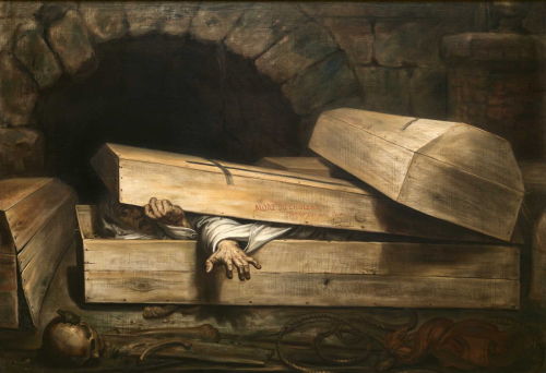 Antoine Wiertz aka Antoine Joseph Wiertz (Belgian, 1806-1865, b. Dinant, Belgium) - L'Inhumation Pré