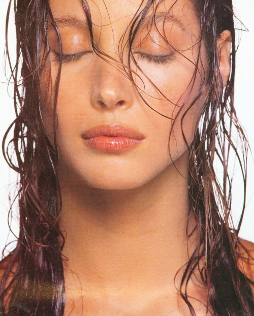 80s-90s-christy-turlington: Shiny and new - Vogue UK (1993)Model: Christy Turlington