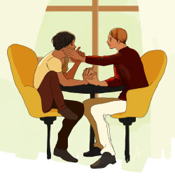 endromeda:  Hanni and Will on a Coffee shop