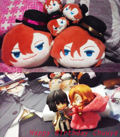 my collection for chuuya’s birthday on the last april, i forgot to upload them on my tumblr, i just 