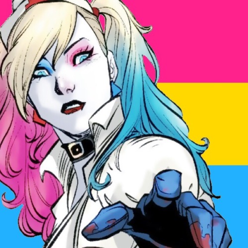 nonbinary and pansexual harley quinn icons ☆