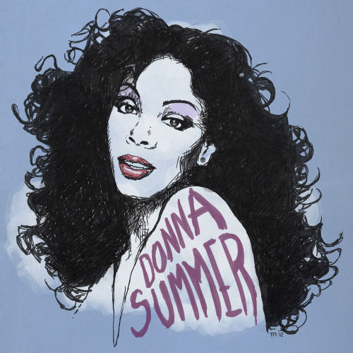 Donna Summer ArtArtwork/Illustration of Singer Donna Summer on seventies Wallpaper. Sketch with Shar