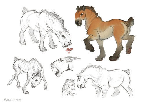 sounddrive:hawdy-art:Saber-toothed Horsey THIS IS SO COOL!!!!