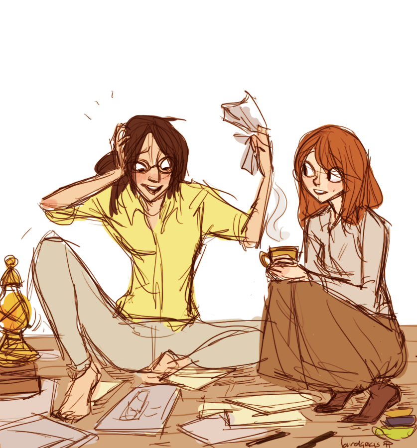 birdgekis:  petra would probably check in on hanji once in a while because she’s