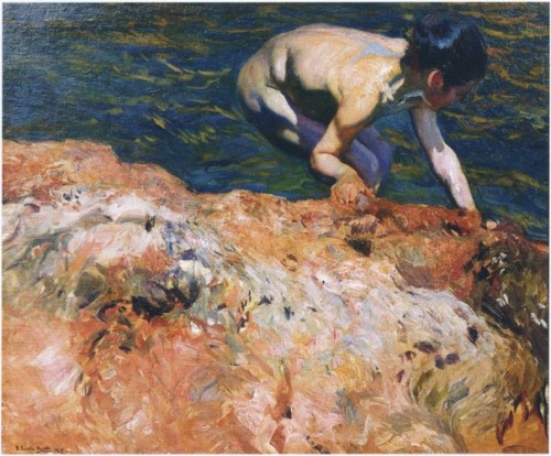   Looking for Shellfish, 1905, Joaquín Sorolla  