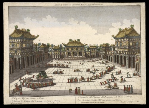 Van Blankaert & Nieuhof, Le dedans du palais de l'empereur de Chine à Peking, 1766-90. Etching, 