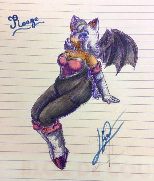 Just a quick little doodle I made of Rouge, I was about to draw her for @suetonicsonic #drawing #doo