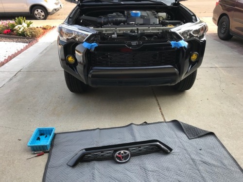 Some slight work. Love this TRD Pro Grill. The toyota logo was way too big and flashy. Love how subt
