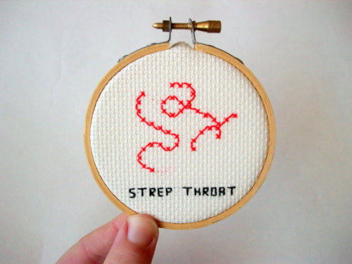 amsplendor: etsy: Alicia Watkins’ embroidered microbes. PRIONS ARE NOT MICROBES THAT BOTHERS ME. 