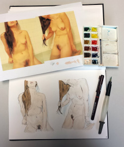 bryanjamesart:  A couple of watercolour sketches