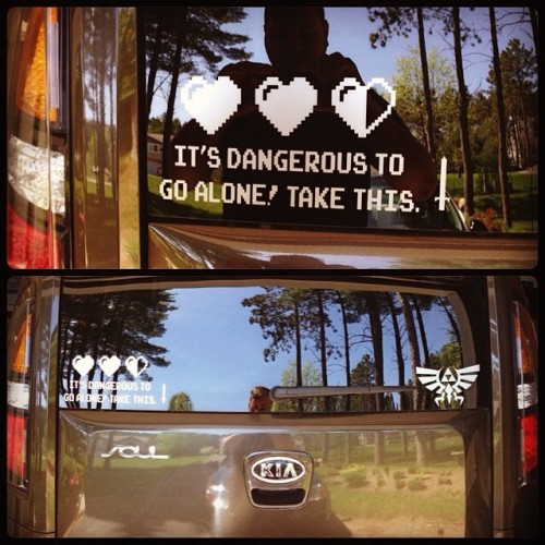 I think I&rsquo;m done with decals now. Hahah. #Zelda #hearts #triforce #itsdangeroustogoalone #