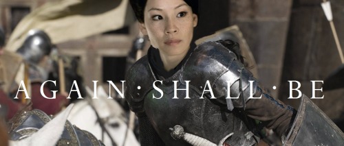 notbecauseofvictories:Lucy Liu as Aragorn Arawend, daughter of Arathorn—healer, warrior, Range