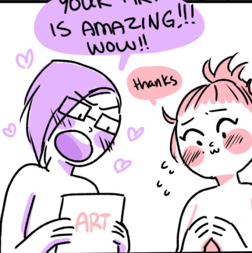 thefingerfuckingfemalefury:  jaciopara: do you ever feel victimized by fanfic authors when you make them fanart and then they give YOU compliments and you try to give THEM compliments and its a vicious cycle??? ♥♥ft. @nicolareed THIS IS THE MOST WHOLESOME