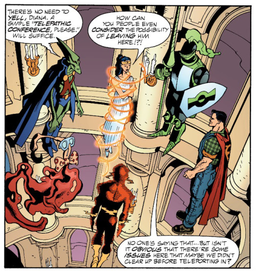 i think about this panel of the justice league’s mental projections of themselves every day of