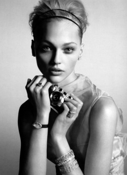 Sasha Pivovarova for Tiffany & Co - Photographer: