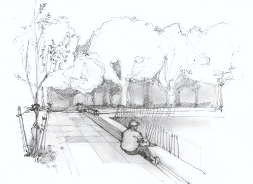 thekhooll:  45th World Wide SketchCrawl - DC rcruzniemiec aka archatlas After many (MANY) years of not doing any street sketching I participated today on the 45th World Wide SketchCrawl - DC. Every drawing took me longer than usual and just getting